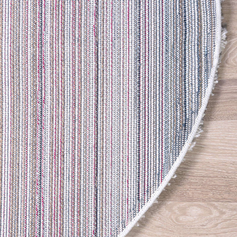 Sybil Striped Indoor Rug, Round 10'2"