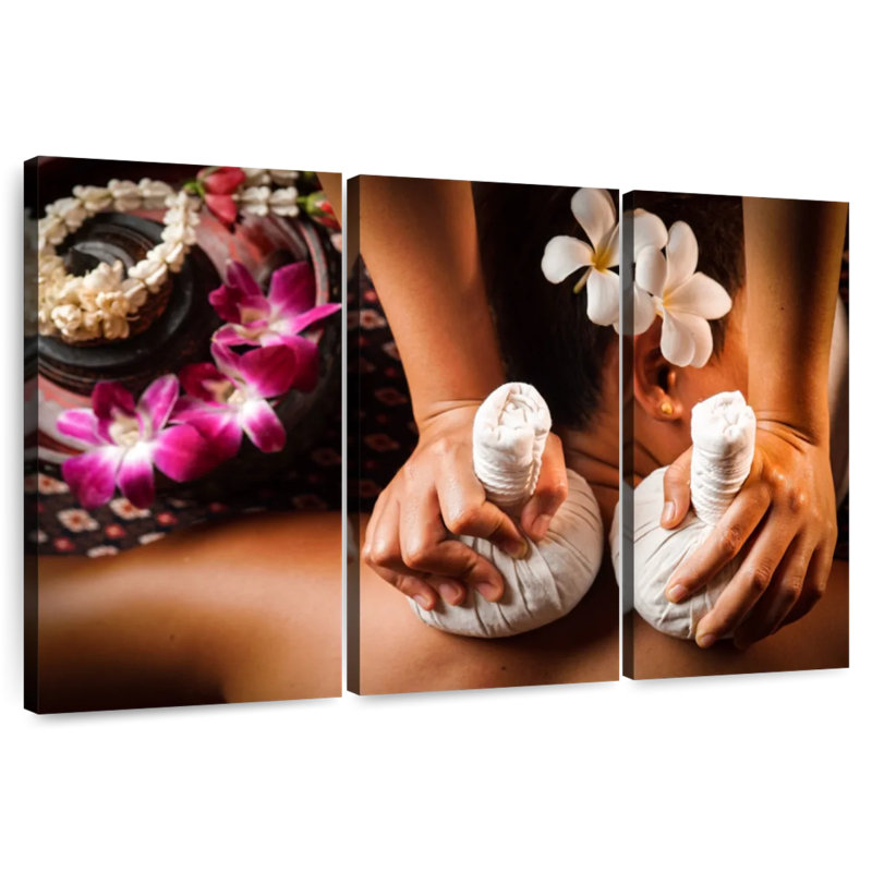 Spa à thème thaïlandais, H 32 po x l 50 po