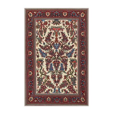 Tapis traditionnel rouge / beige Daelen