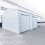 Remise de garage renforcée de 46 pi x 23 pi - idéale pour le rangement d'équipement lourd et de véhicules, cadre de calibre 14, 16 traverses galvanisées, porte latérale à volets roulants de 8 pi 9 pi, véhicules de rangement en métal crème Q235,
