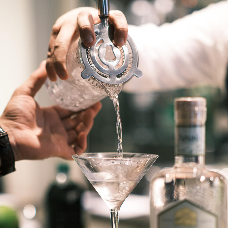 Ensemble de 5 pièces pour shaker cocktail, crépine, gobelet en T, cuillère à mélanger, barman, ensemble de bar en acier inoxydable, cadeau de pendaison de crémaillère
