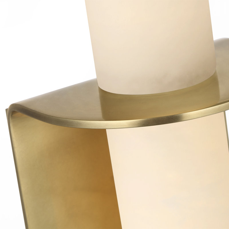 Kelly Wearstler Fosse 11" Invertable Offset Oval Sconce, 10.5" H x 4.5" W x 4" D, 800 W, Antique-Burnished Brass