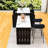 Extendable Kitchen Island with Storage Drawers, Double-Door Cabinet, Open Shelving and Breakfast Bar-47377127