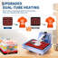 Presse à chaud 16 po x 20 po / 16 po x 24 po, presse à chaleur, technologie de chauffage uniforme, grand panneau de commande, sublimation numérique par transfert de chaleur pour t-shirts, vêtements, sacs en toile