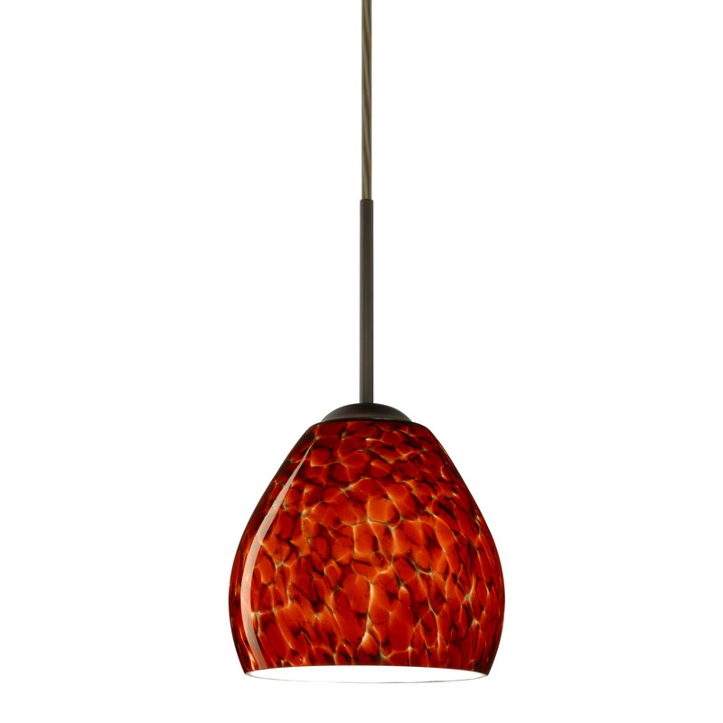 Eynesil 1 - Light Single Pendant, Xenon or Incandescent, Satin Nickel, Honey
