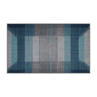Machine Washable Grey Area Rug