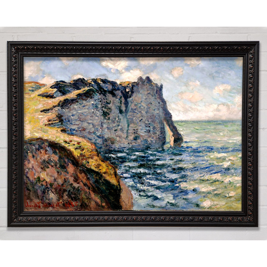 Monet Die Klippe von Aval bei Etretat - Einzelne Bilderrahmen Kunstdrucke