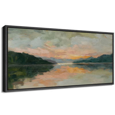 Grande impression sur toile encadrée, impression de paysage abstrait pour la décoration intérieure moderne