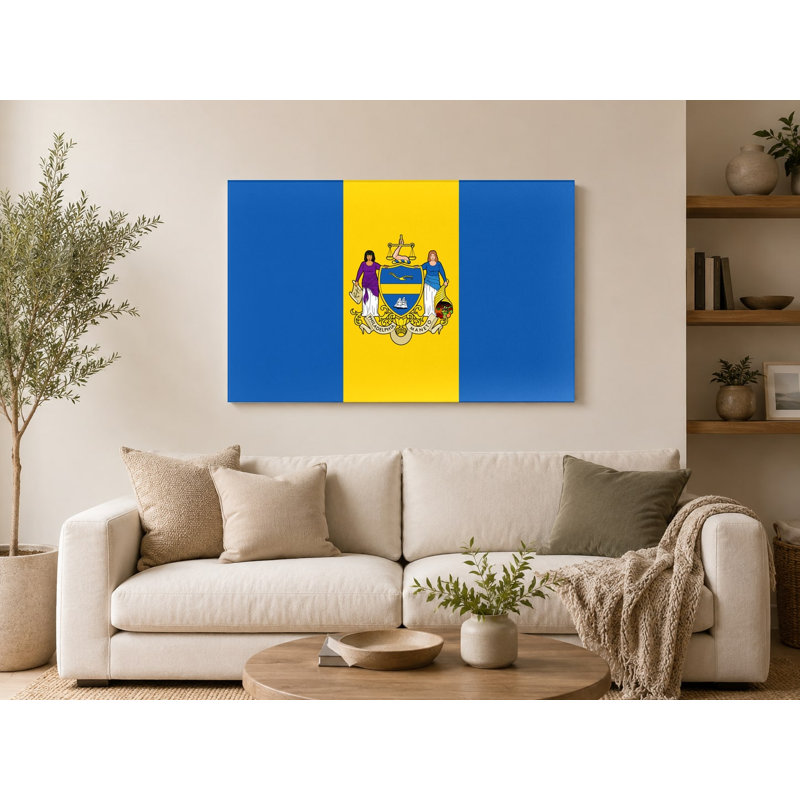 «Philadelphia City Flag», art mural sur toile, H 12 po x l 18 po