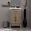 18,16 po D Meuble-lavabo en chêne gris avec comptoirs en acrylique et miroir