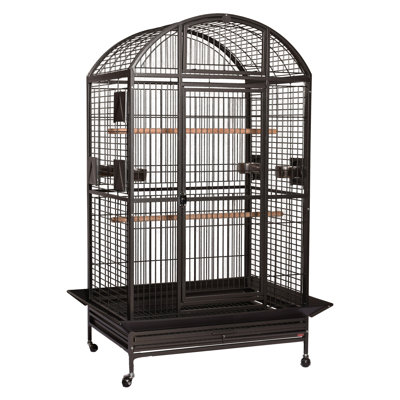 Cage à oiseau extra large dôme noir par HQ