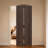 18 series 64in.X84 in. 3/4 inch thickness 2-Panel Walnut Color Finished MDF Bi-fold door with closet hardware