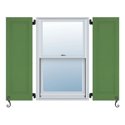 Single Panel Raised Panel Shutters 13'' Raised Panel Shutters