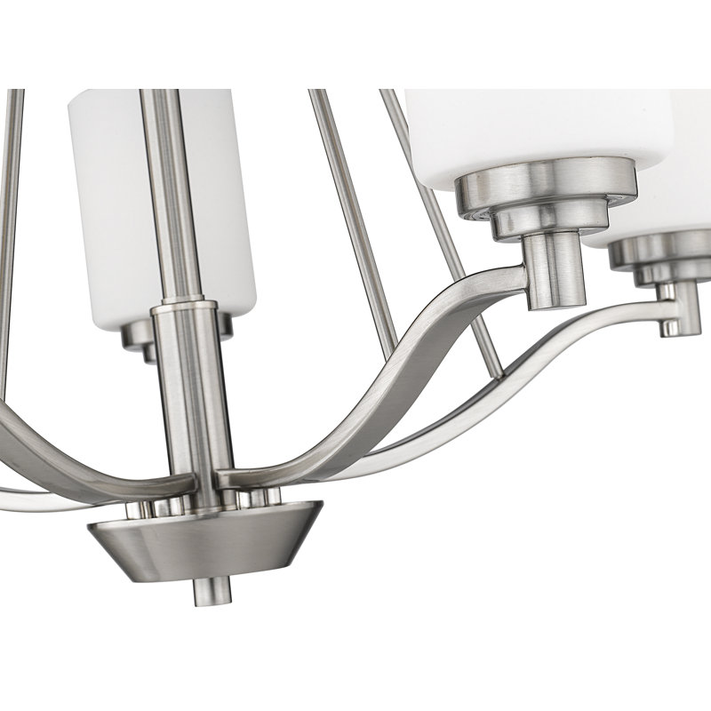 Hester 5 - Light Dimmable Classic / Traditional Chandelier, Satin Nickel