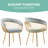 Christle Modern Mid Century Dining Chair, Upholstered Velvet Dining Room Chairs with Metal Legs for Makeup/Living Room (Set of 6)-910443639