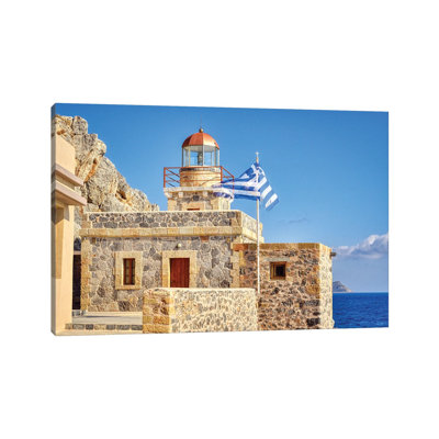Monemvasia Fortress Lighthouse by Zoe Schumacher - Wrapped Canvas Print
