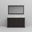 Meuble-lavabo double espresso 60 po X P 22 po P, plateau en marbre de culture et Miroir-117984784-117984787