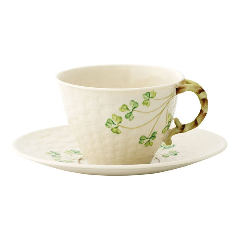  Shamrock Teacup & Saucer