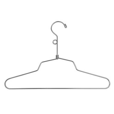 Metal Hangers - Metal Hanger - Chrome Hanger - Chrome Hangers -  Salespersons Hangers - Hangers - 14 Polished Chrome Hanger with Notches