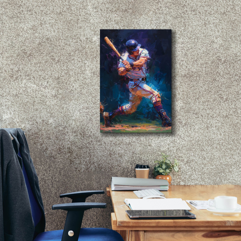 Toile épique Graffiti «Baseball Legend 3» par Ann Klee, 18 po x 26 po, H 26 po x l 18 po