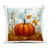 Orange Bright Pumpkin and Falling Leaves