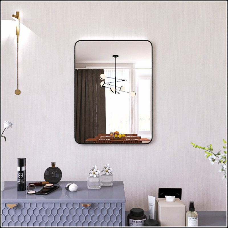Cadre de salle de bain en aluminium noir