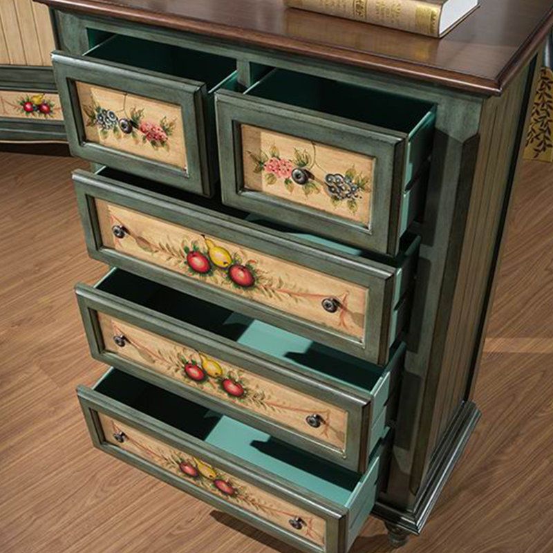 Bedroom storage painted drawer accent chest