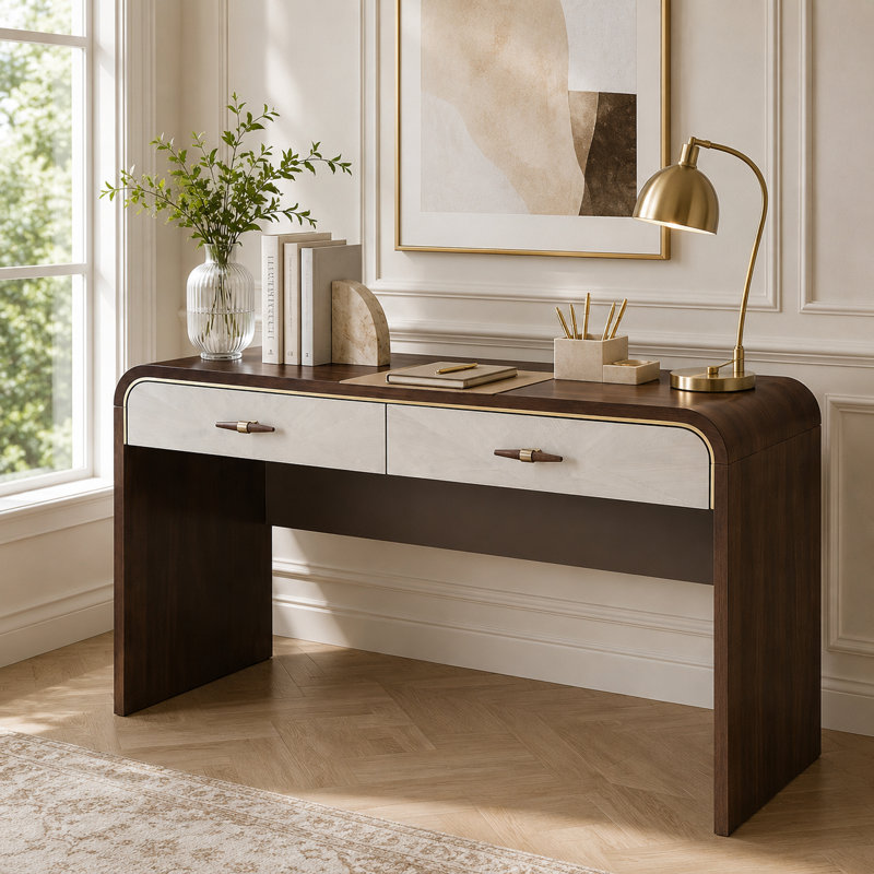 Houston 2-Drawer Vanity Desk - Walnut