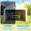 13 pi. L 25 pi. D Abri d'auto robuste - Blanc-122445838-122445839