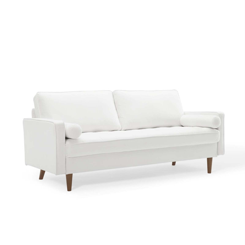 Valour Performance Velvet Sofa by Modway, White Velvet