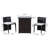 Huron 3pcs Wicker Rattan Bistro Set Patio Chair and Table Set w/ Cushion Outdoor