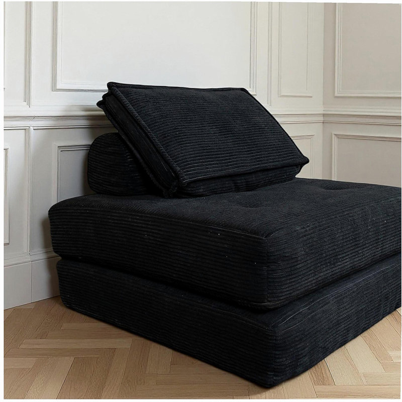 Canapé-lit pliant, fauteuil-futon avec coussin, matelas pliable avec support pour le dos, fauteuil-lit pliant portatif sans assemblage requis, petits canapés pour salle de lecture, chambre d'amis