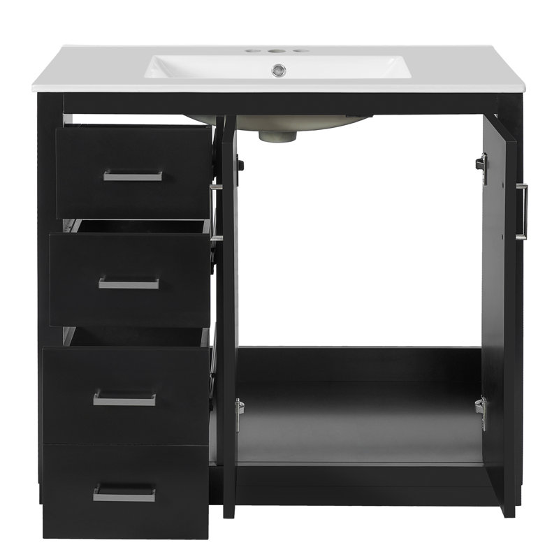 Single Bathroom Vanity with Ceramic Top