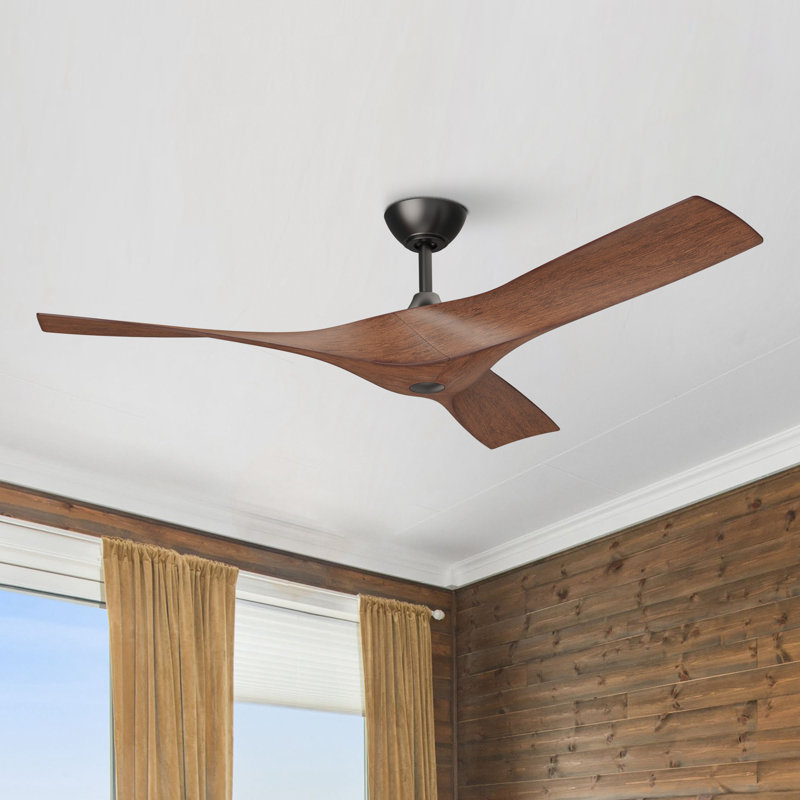 Jenell 52" 3 - Blade Propeller Ceiling Fan With Remote Control, Brown