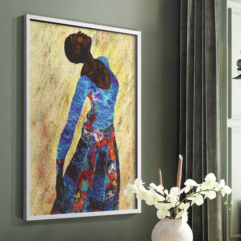 «Woman Strong IV», reproduction encadrée - bois massif, Blanc, H 10 po x l 8 po