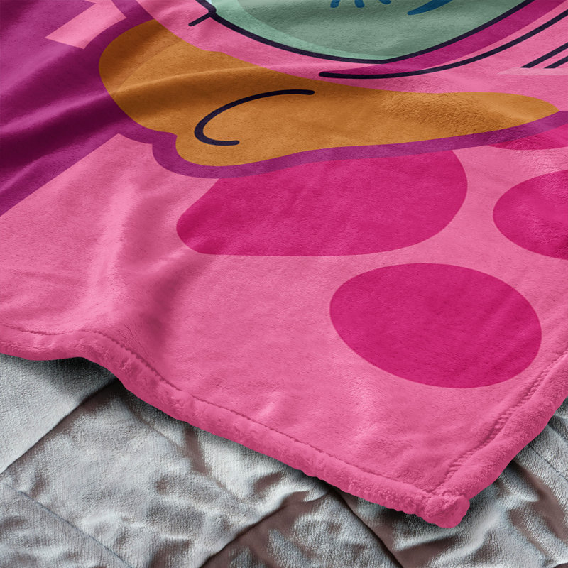 Paw Patrol High to the Silk Touch Throw Blanket Sky-High Adventure Graphic for Paw Patrol Fans, Skye, Pink, 80" L x 60" W