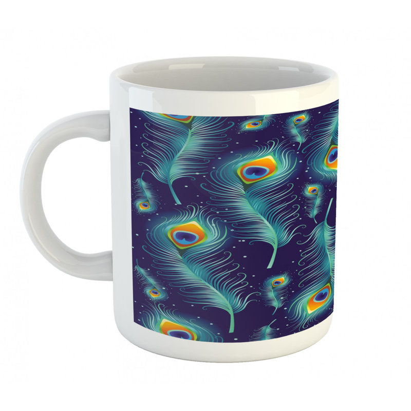 Grande tasse à café peacock