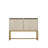 Modern Console Table, Travertine Color, 35.4 x 27.6 x 13.4 inches | 100% Melamine Coated Particle Board, Thickness: 0.7 inches | Elegant Storage Solution for Living Room & Entryway, Stylish and Functional Design-1529526100