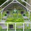 Blue+Grey Outdoor Cat House - 110" Large Kitten Playpen With Platforms, & Comfortable Waterproof Entertaining