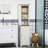 Wooden Freestanding Linen Tower With Door And Shelf Adjustability