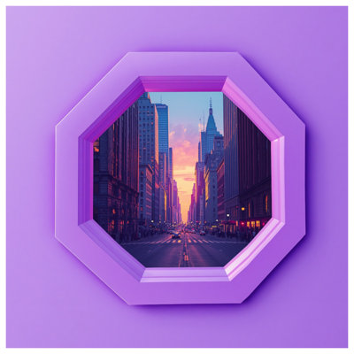 Couvre-lit matelassé Octagon Cityscape