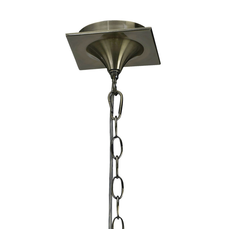 Eurich 3 - Light Shaded Chandelier, Antique Brass