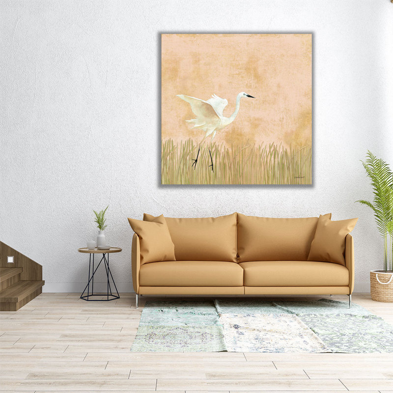 Egret Alighting I - reproduction d'art sur toile