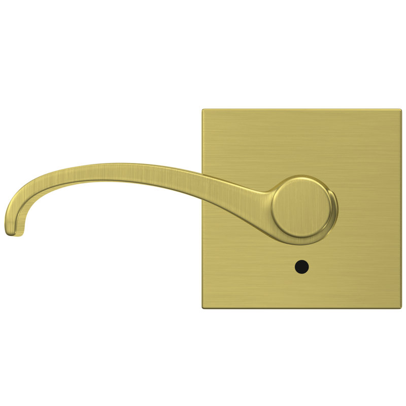 Custom Whitney Non-Turning Lever with Collins Trim, Satin Brass