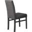 Chaise de salle à manger rembourrée rectangulaire en lin gris anthracite et gris anthracite de 16,5 po x l 21,5 po x P 37 po