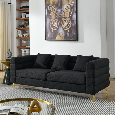 Oversized 3 Seater Sectional Sofa with Deep Seating, Soft Sitting and Pillows, Ideal for Living Room and Bedroom Comfort