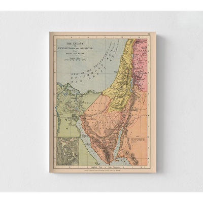 Kingdoms Of Judah Israel Middle East - Case 1878, Antique Map Of Israel, Middle East Decor, Religious Poster Print, Biblical Wall Art