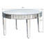 Table de salle à manger ronde avec miroir en forme d'étoile