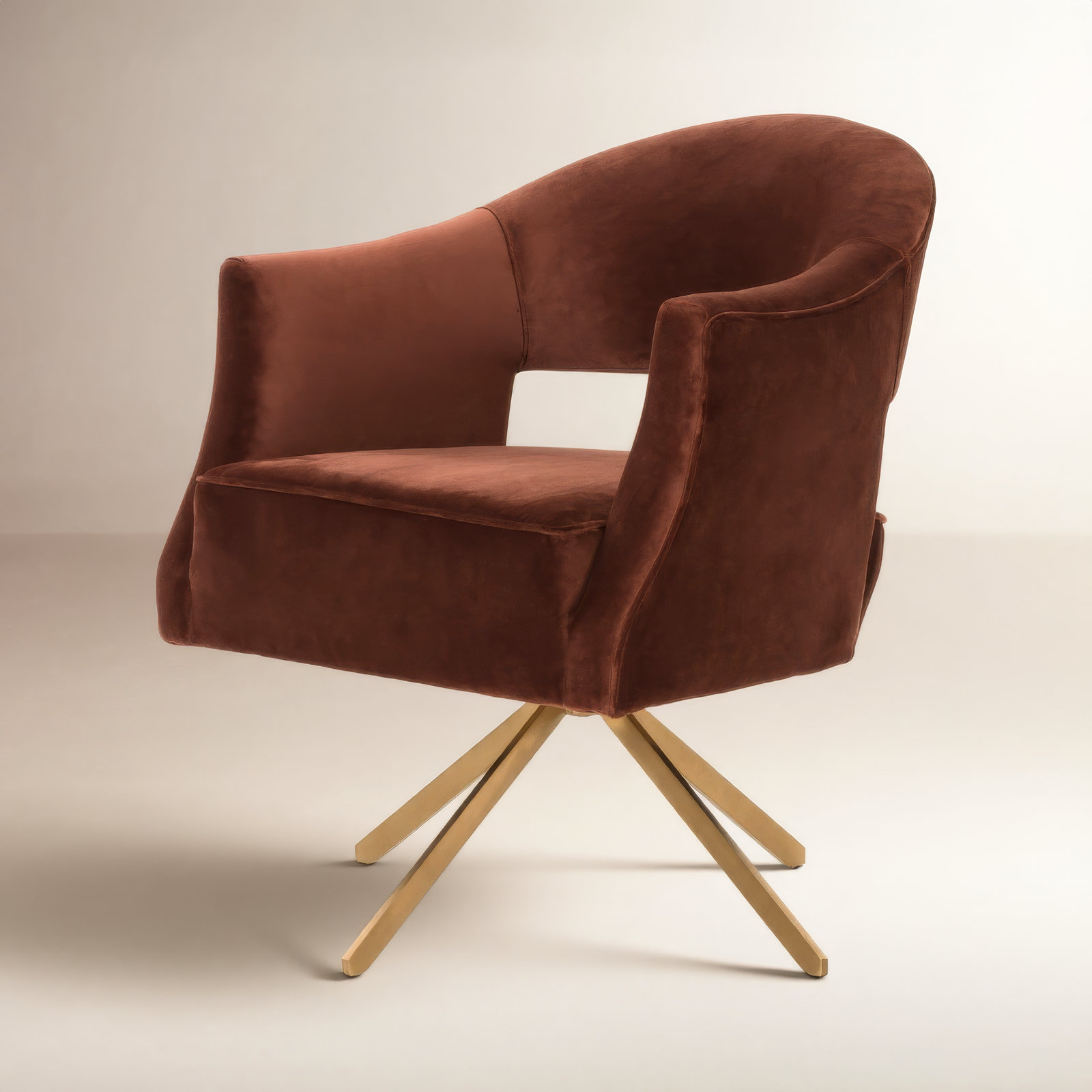 Glasgow Swivel Office Chair, Gold, Auburn