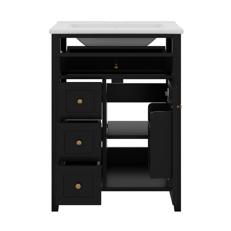 Armoire de rangement moderne avec tiroirs Modern, Noir